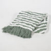 Abstract Striped Cotton Throw with Tassels