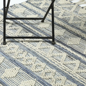 Paneled Geometric Tufted & Woven Rug