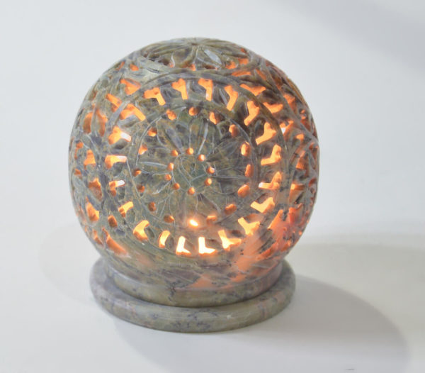 Hand Carved Soapstone Dome Tealight Holder