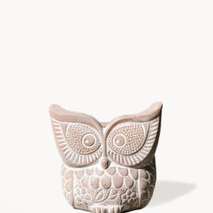 Terracotta Pot – Big Eye Owl