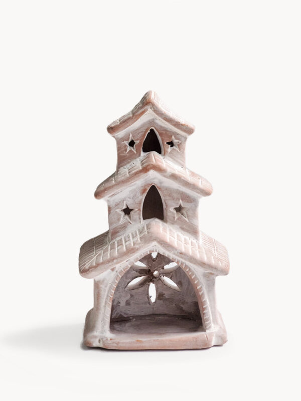 Terracotta Tea Light Candle Holder – House