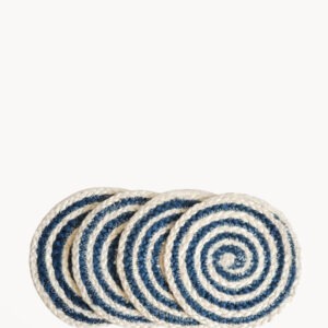 Kata Spiral Coaster Trivet – Blue (Set of 4)