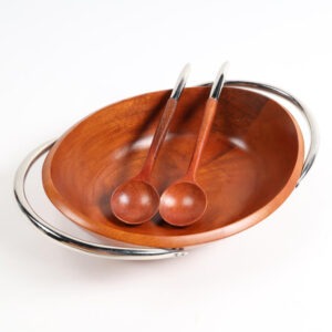 Light Mango Wood Bowl & Spoons Set